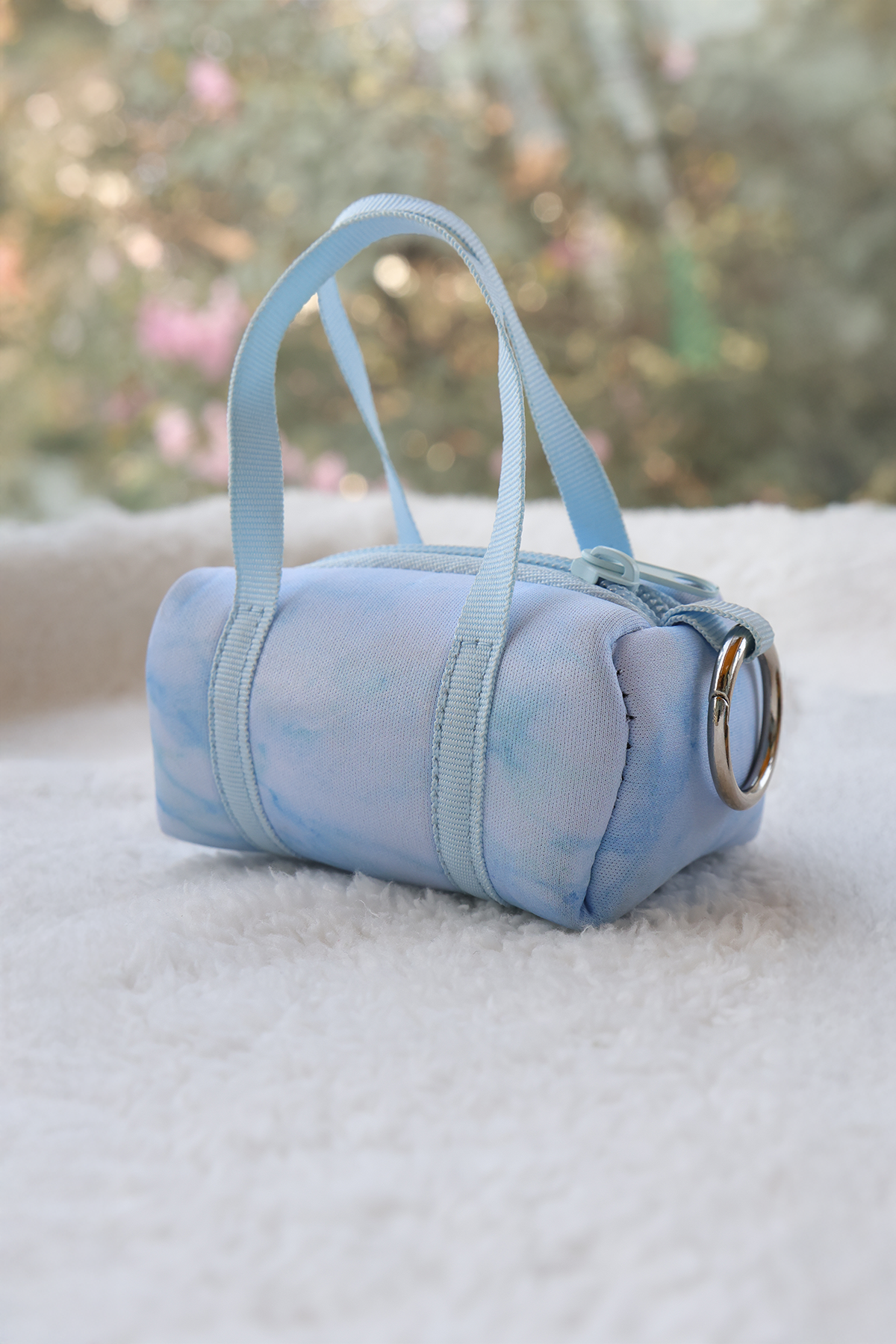 Marble Print Mini Duffle Bag Charm