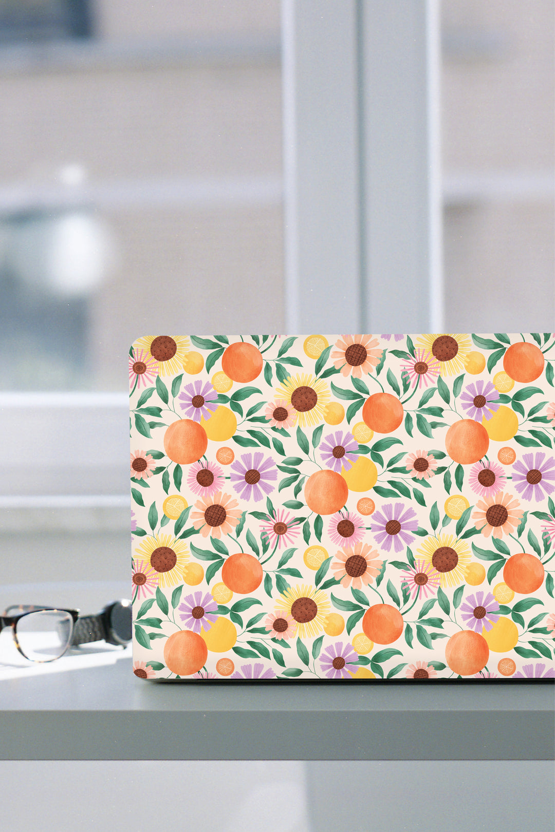 Orange Garden (Beige) Laptop Skin