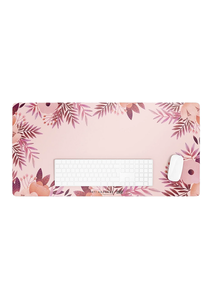 Purple Flora Desk Mat Happy Wagon