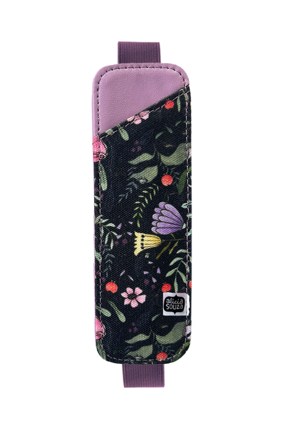 Purple Floral Pen Holder