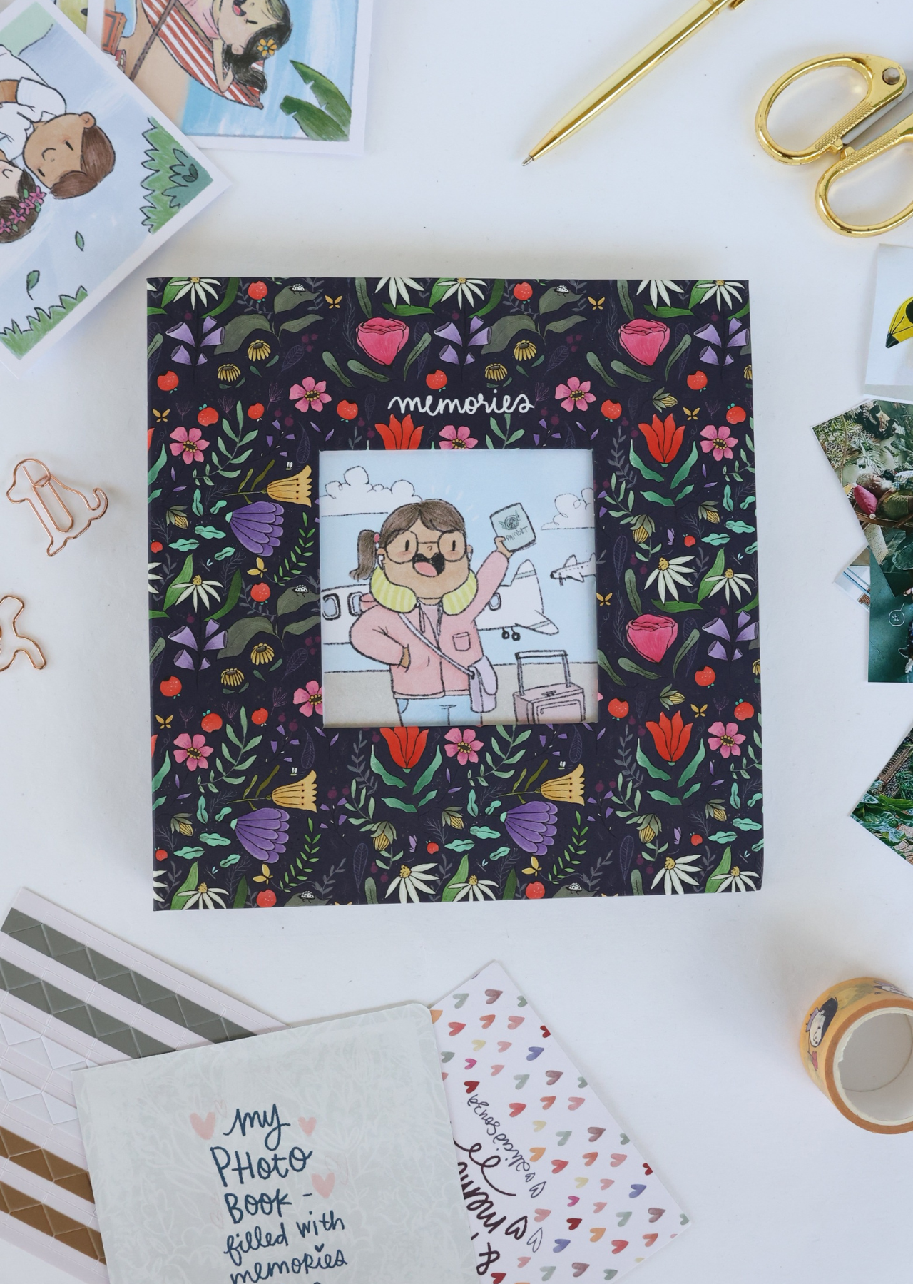 Purple Floral Mini Photo Album
