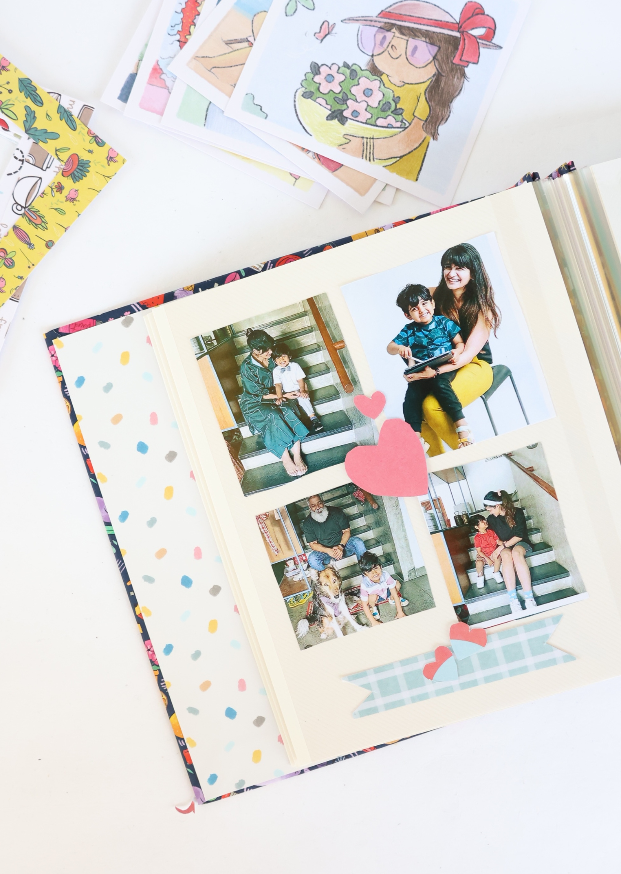 Purple Floral Mini Photo Album Combo