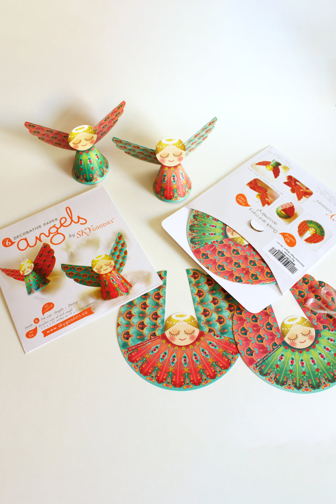 Set of 6 Paper Angels DIY Paper Craft