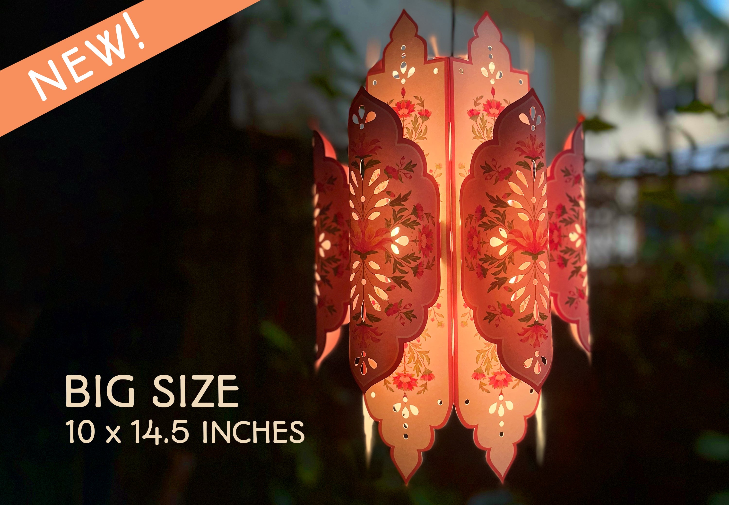 Big Elegant Kandil DIY Paper Lamp Shade PINK