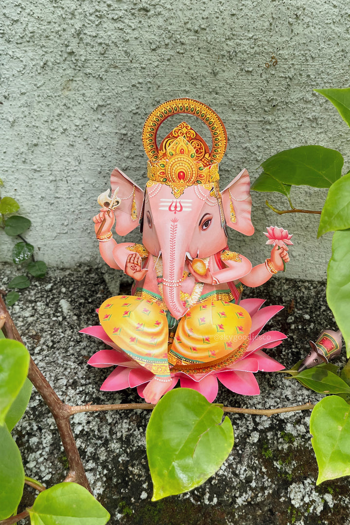 Ganesha DIY Paper Craft Kit Ecofriendly Ganpati Bappa idol Happy Wagon