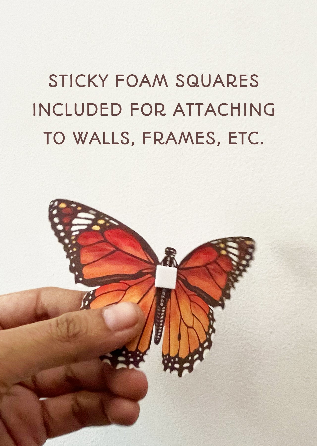 Paper Monarch Butterflies for Wall Decoration: Set of 24