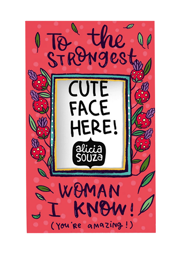 Strongest Woman - Refrigerator magnetic frame SMALL