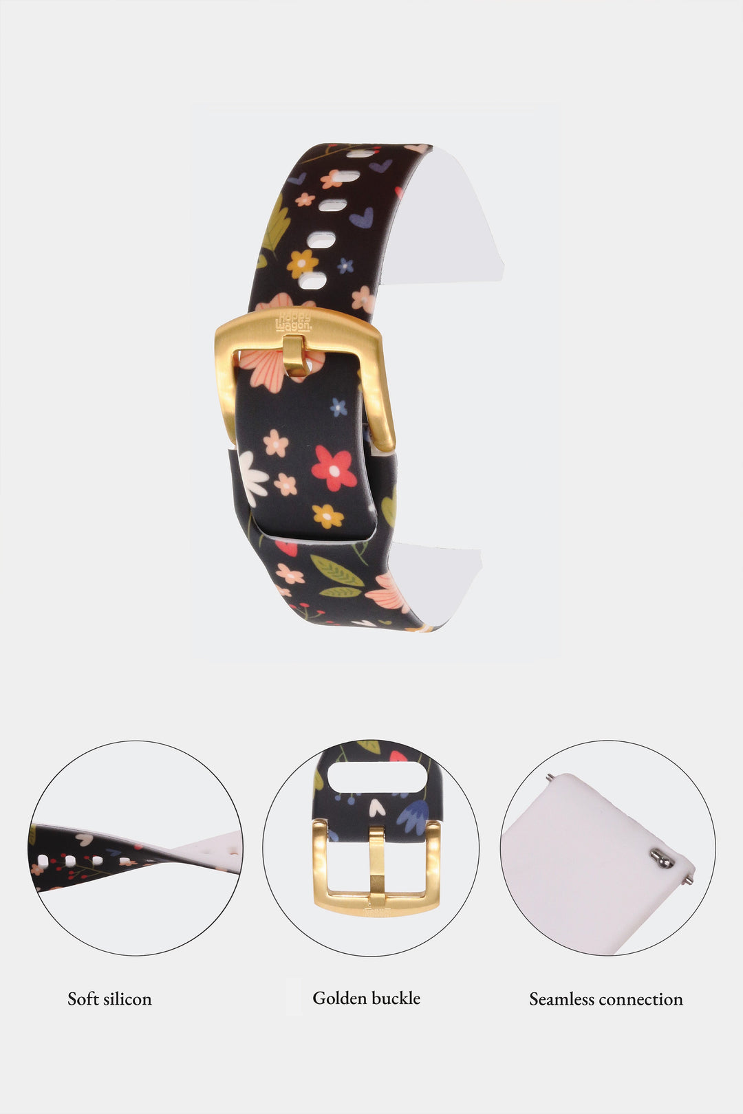 Happy Bloom 20mm Watch Strap with Gold Pin Buckle