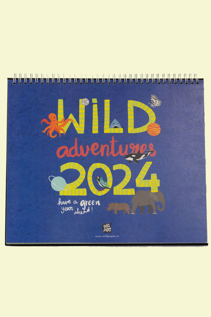 2024 Wild Adventures Kids Desk Calendar