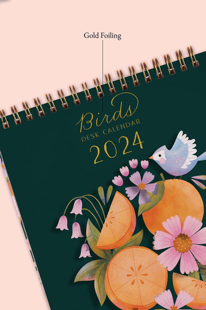 2024 Birds Desk Calendar