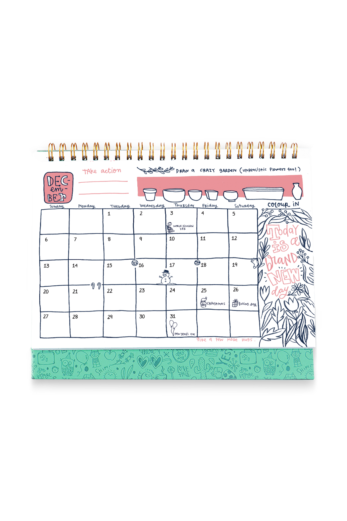 2026 Calendoodler Desk Calendar