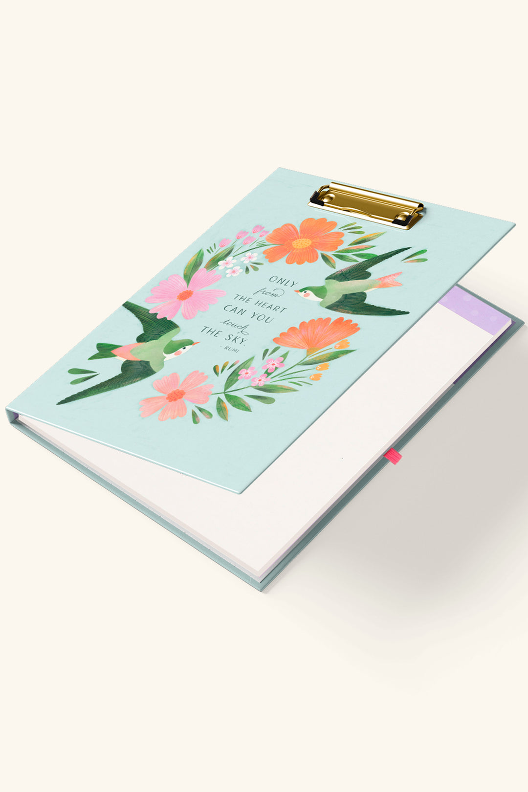 Floral Wings Clipfolio | Clipboard & Notepad Duo