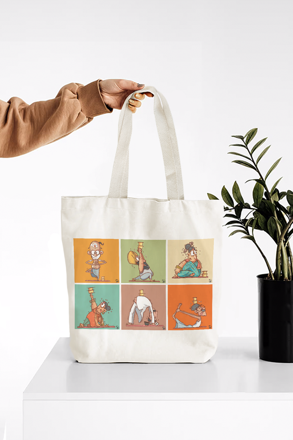 Yoga Poses Tote Bag