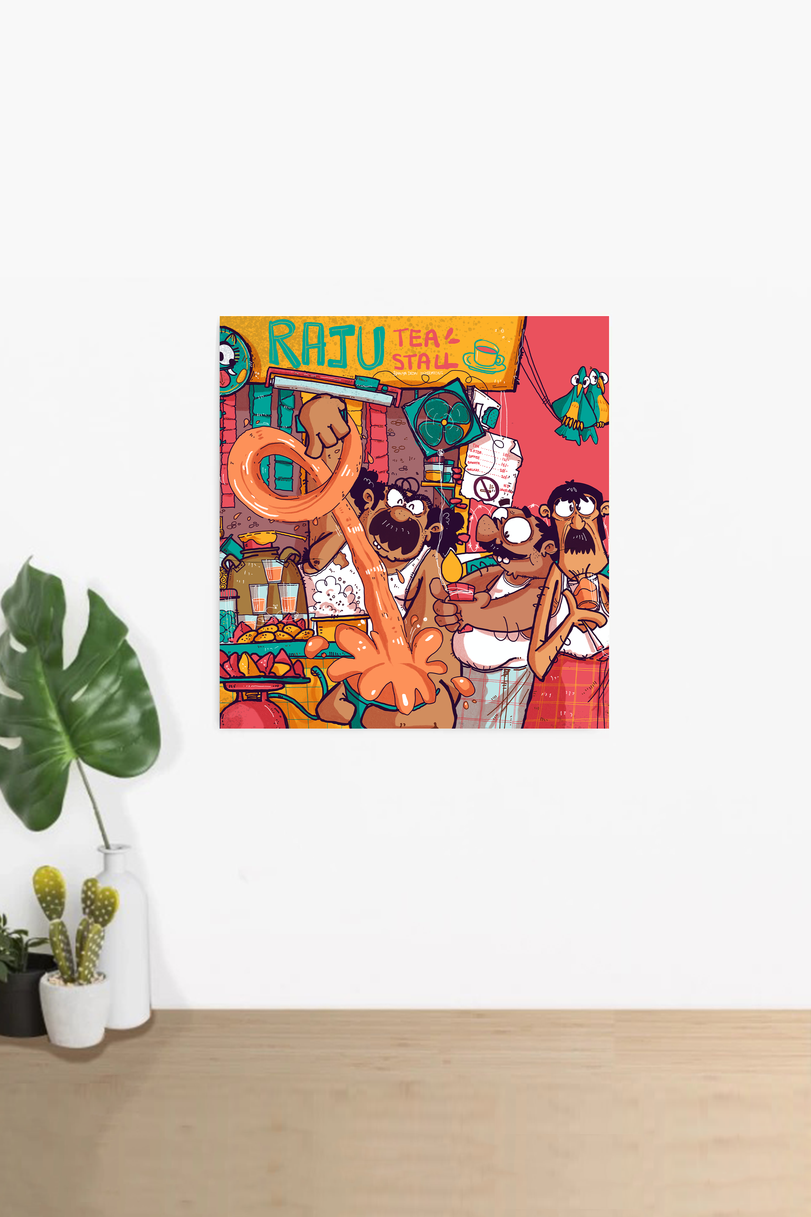Raju's Tea Stall Wall Art