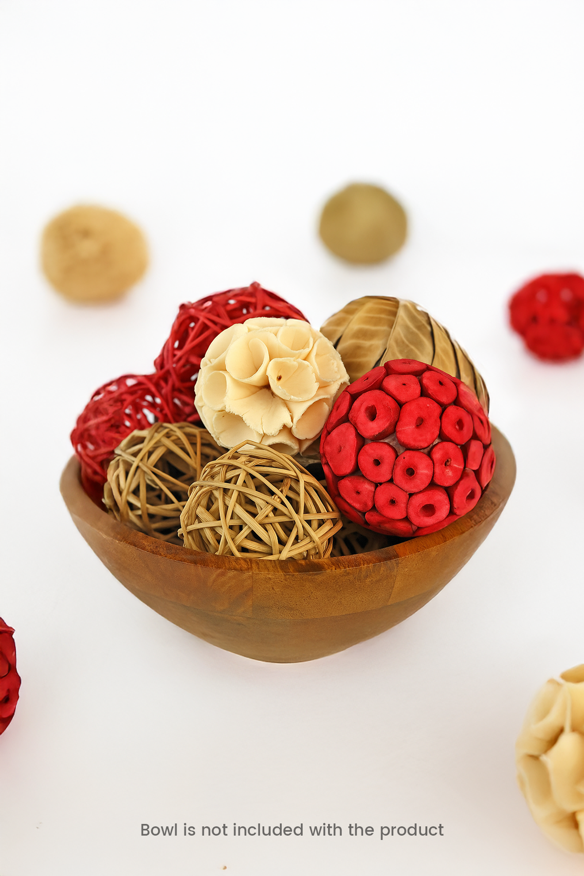 Red and White Decorative Bowl fillers