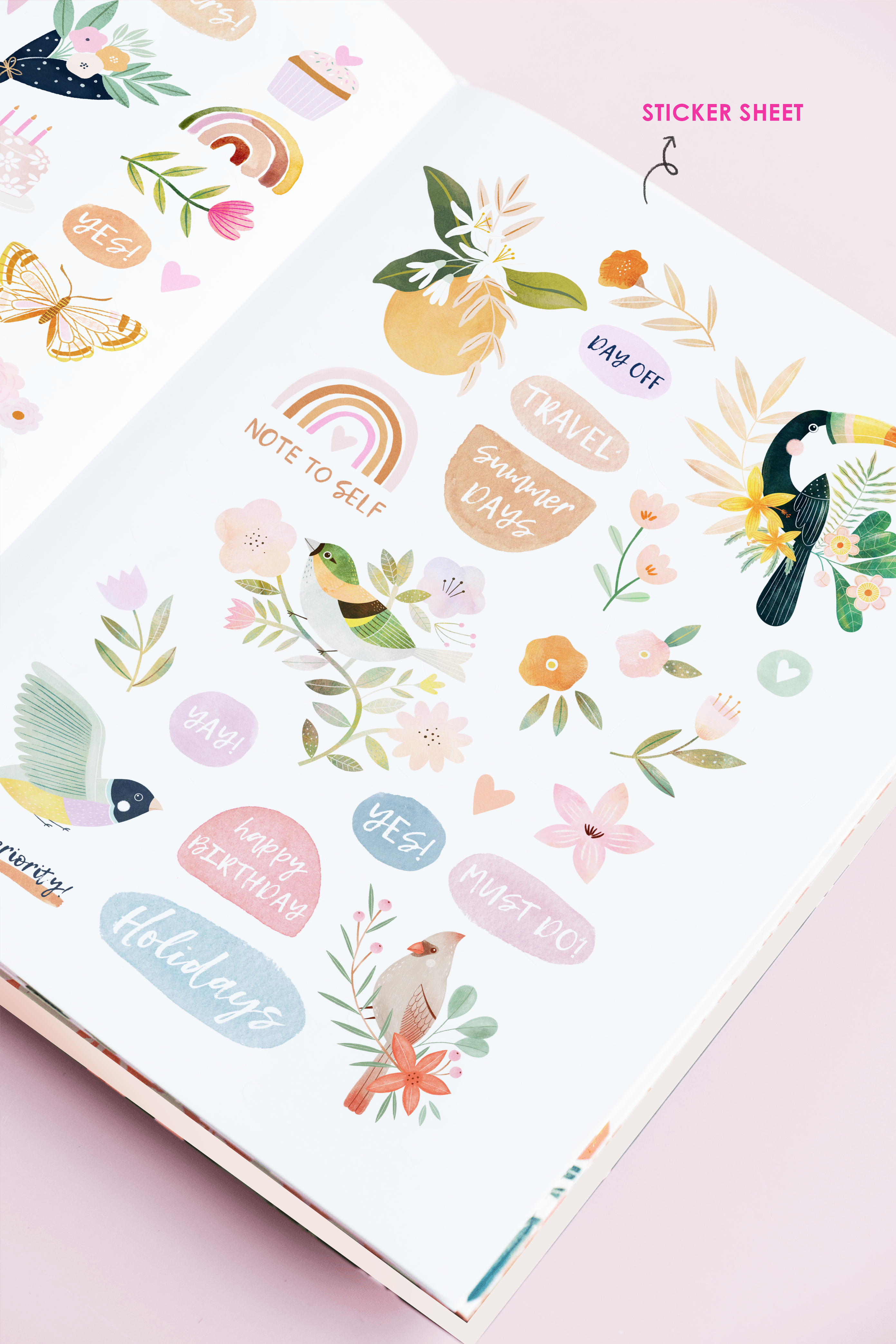 Orange Garden Hardbound Undated Planner