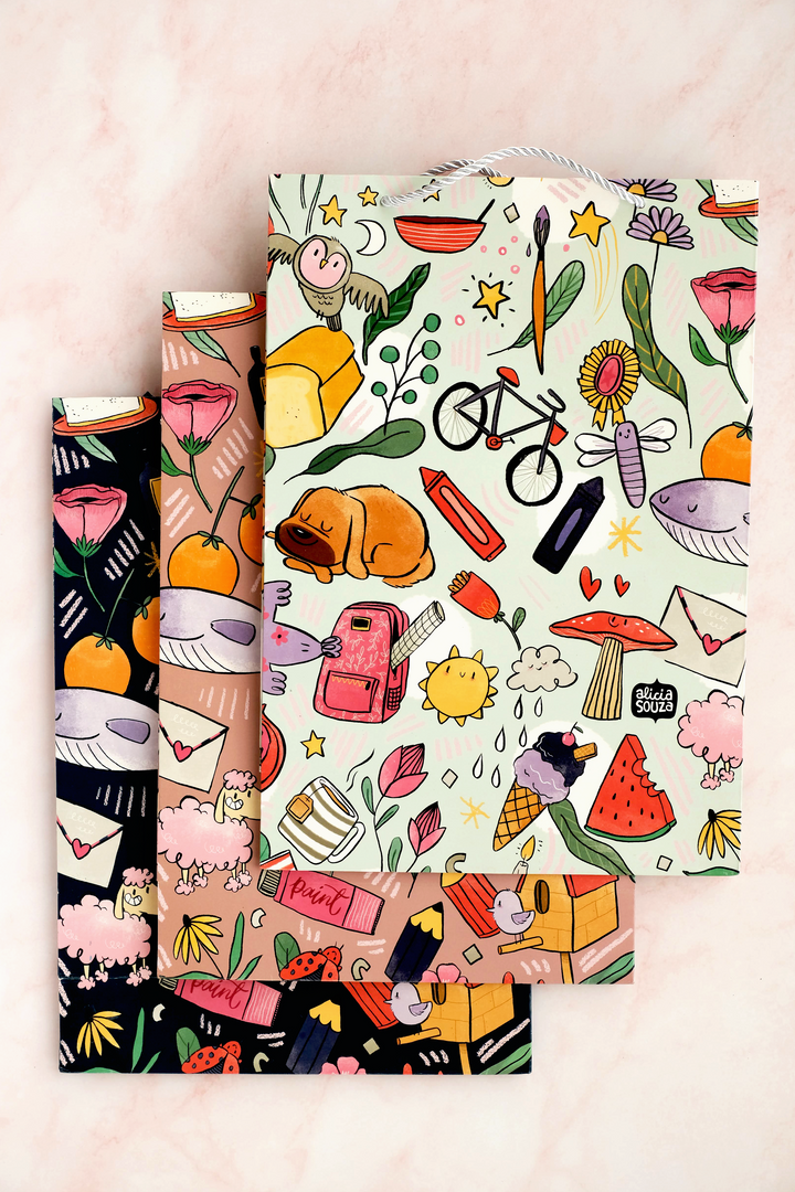 Wonderful World Gift Bags (Set of 3)