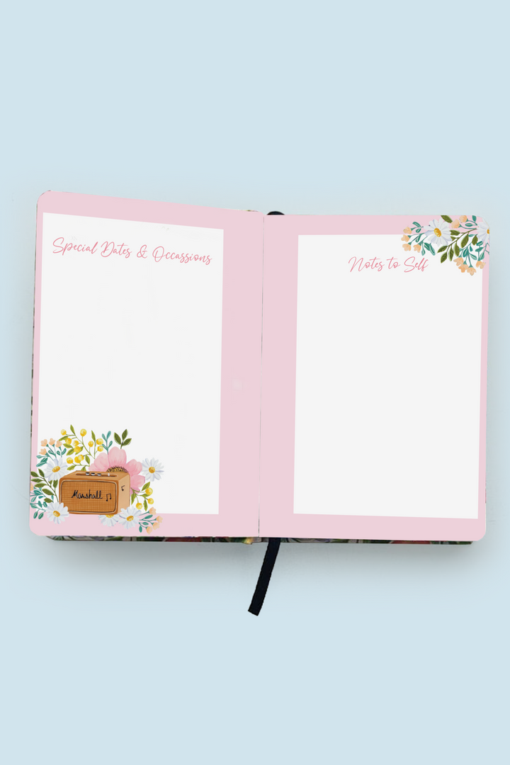 Rose Garden Hardbound Undated Planner