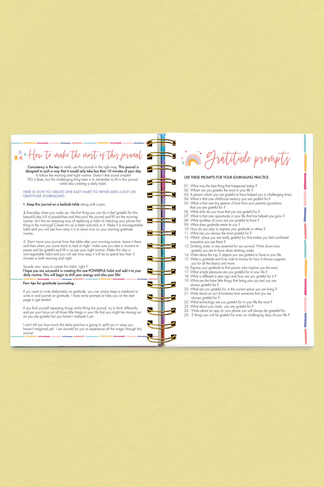 Confetti Gratitude Journal Pack