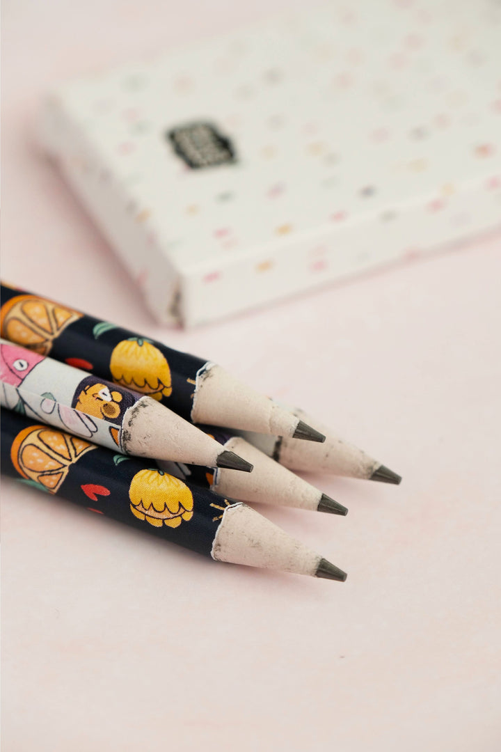 Wonderful World Illustrated Pencils (Set of 5)