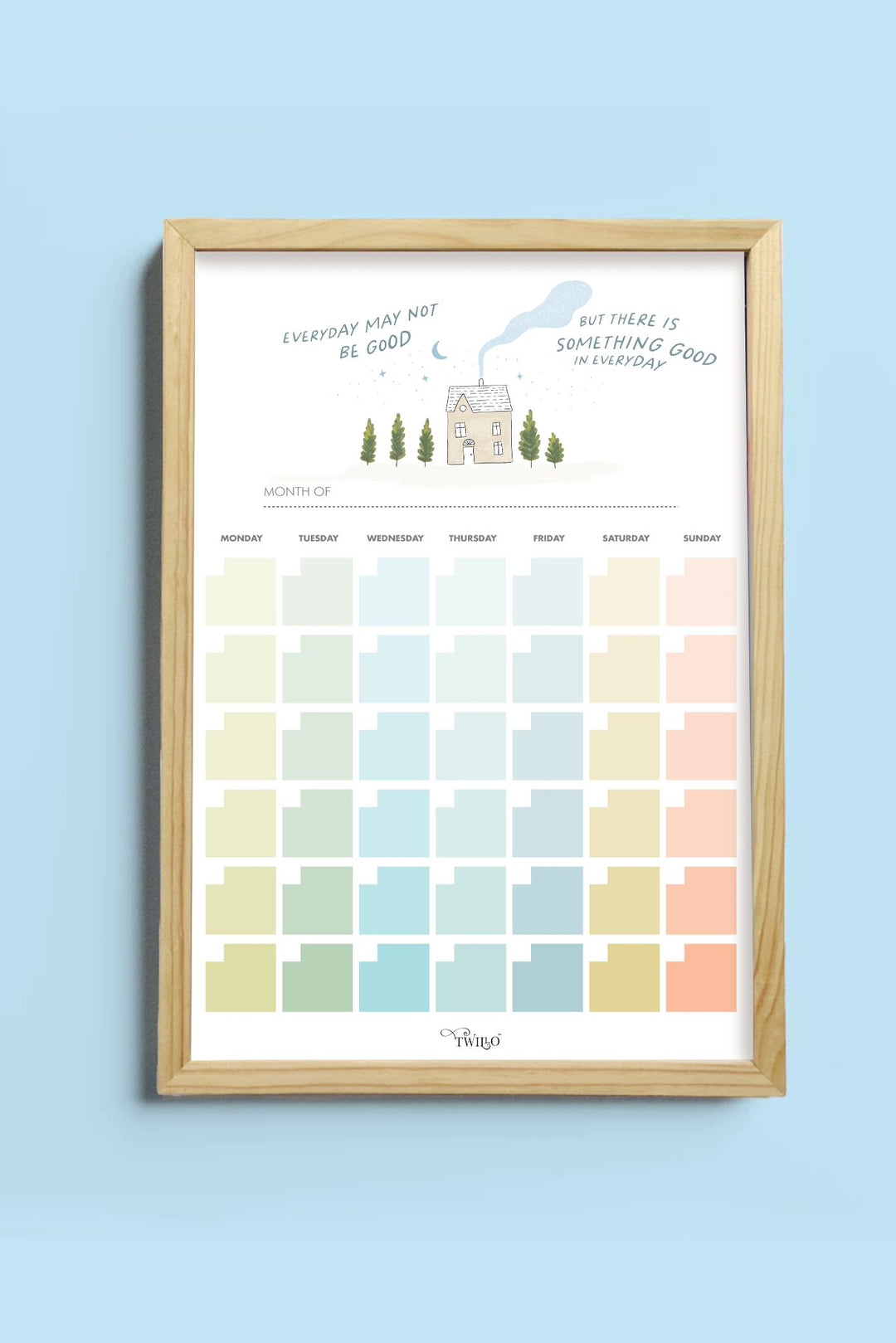 Framed Monthly Planner - Something Good In Everyday