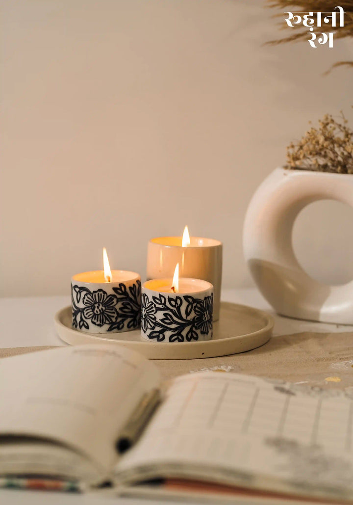 Ceramic Candle - Set of 2