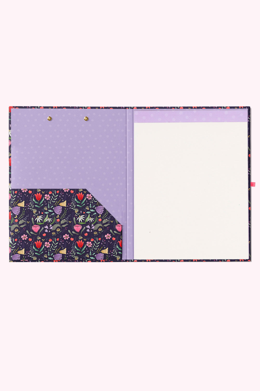 Purple Floral Clipfolio | Clipboard & Notepad Duo