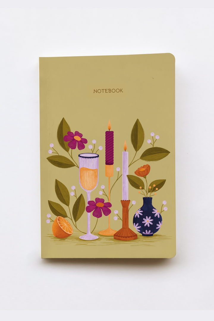 Oranges and Candles Softcover Notebook