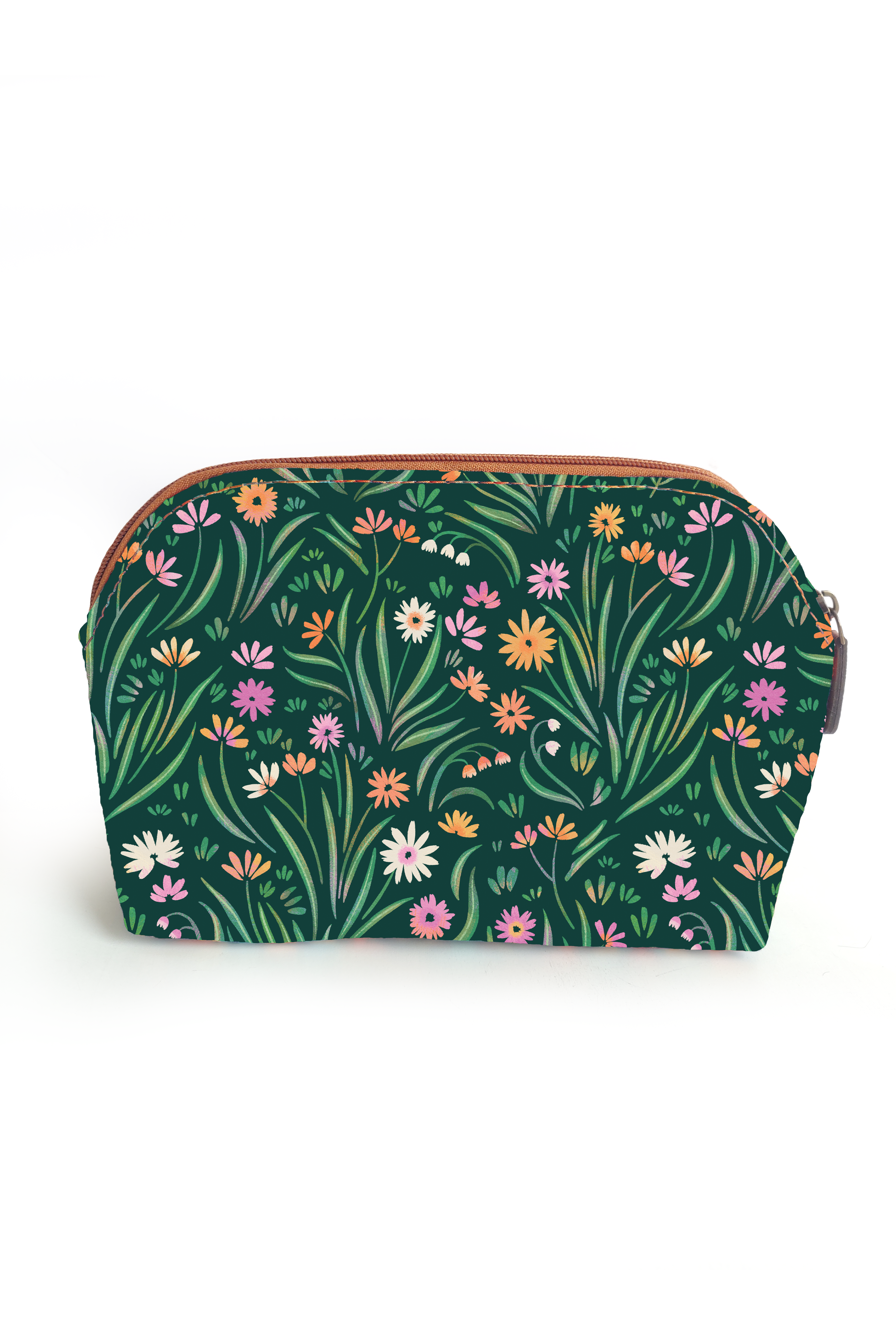 Wild Garden Green Cosmetic Pouch
