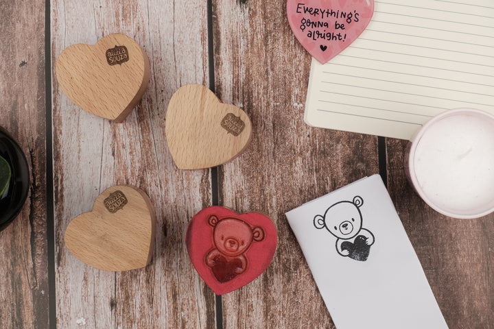 Heart-Shaped Teddy Stamp