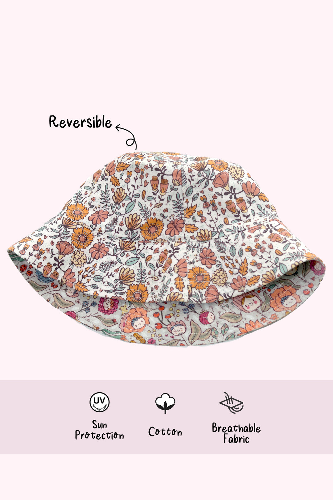 Floral Reversible Bucket Hat