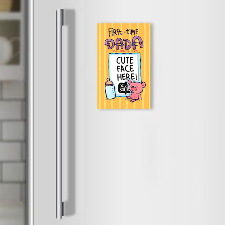 First Time Dada - Refrigerator Magnetic Frame (small)