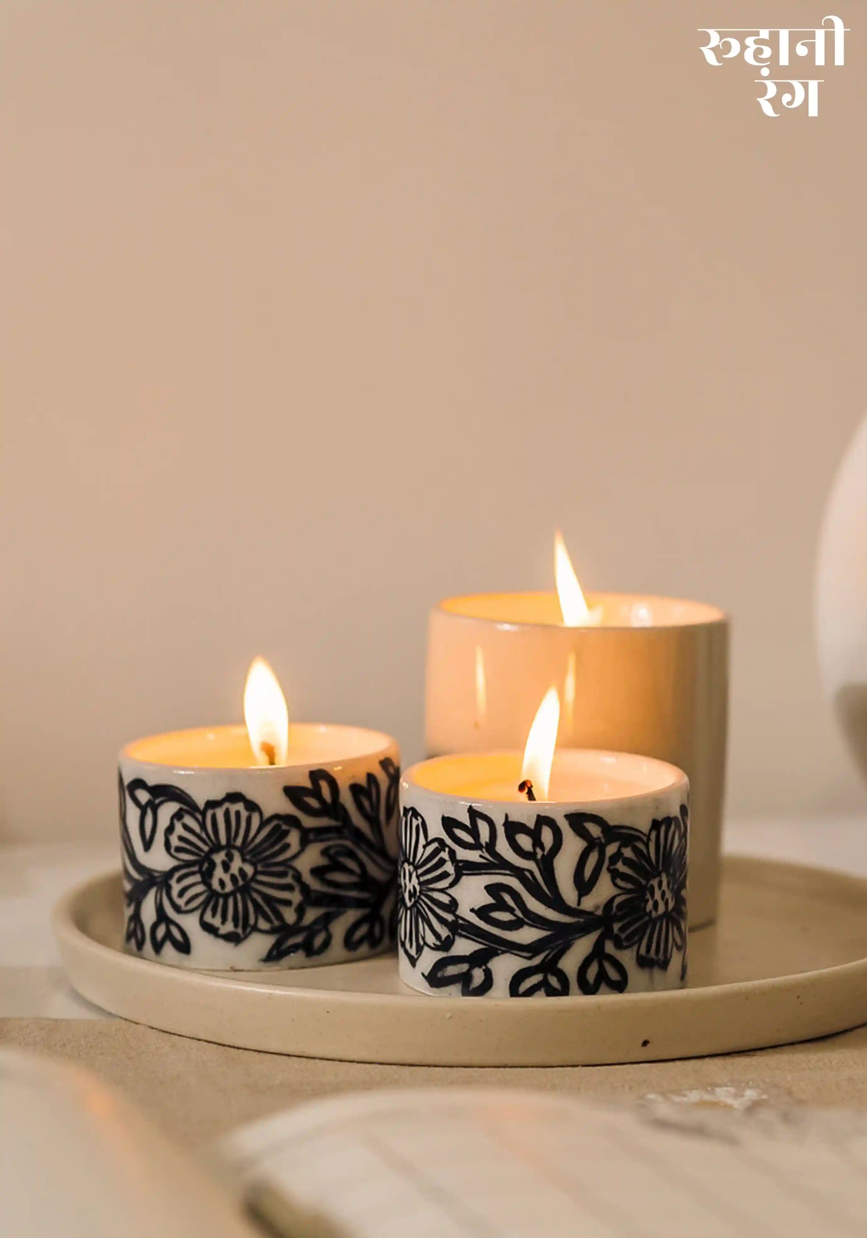 Ceramic Candle - Set of 2
