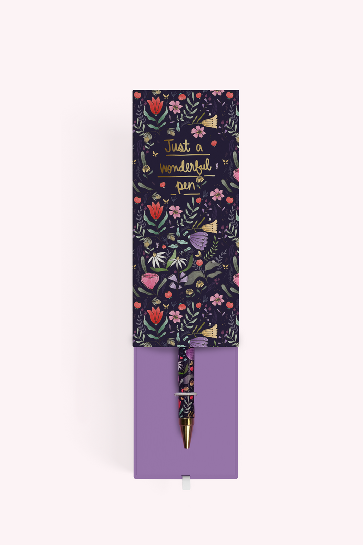 Purple Floral Ballpoint Pen