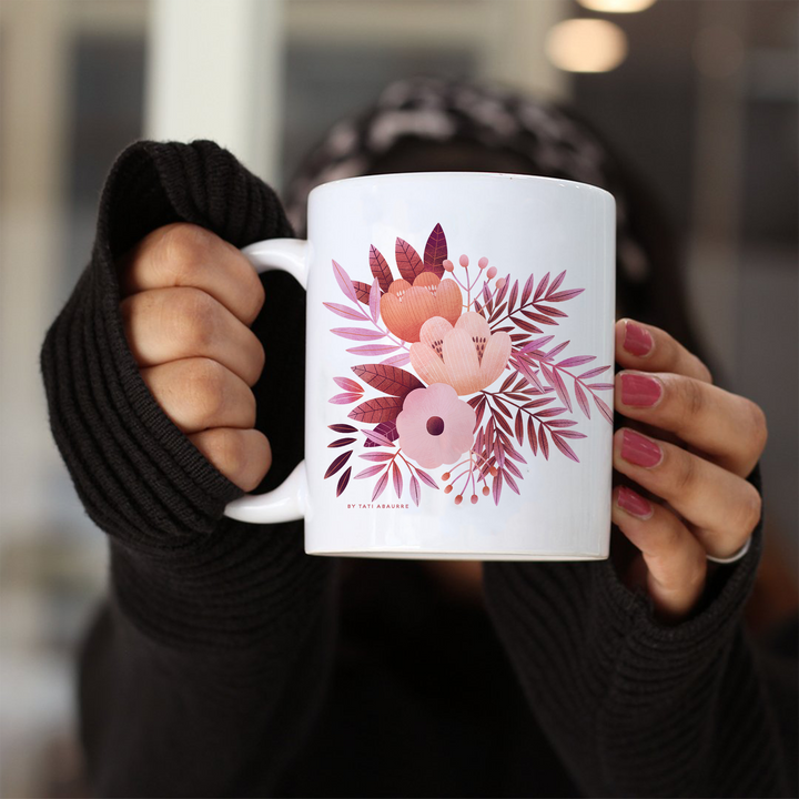 Purple Flora mug