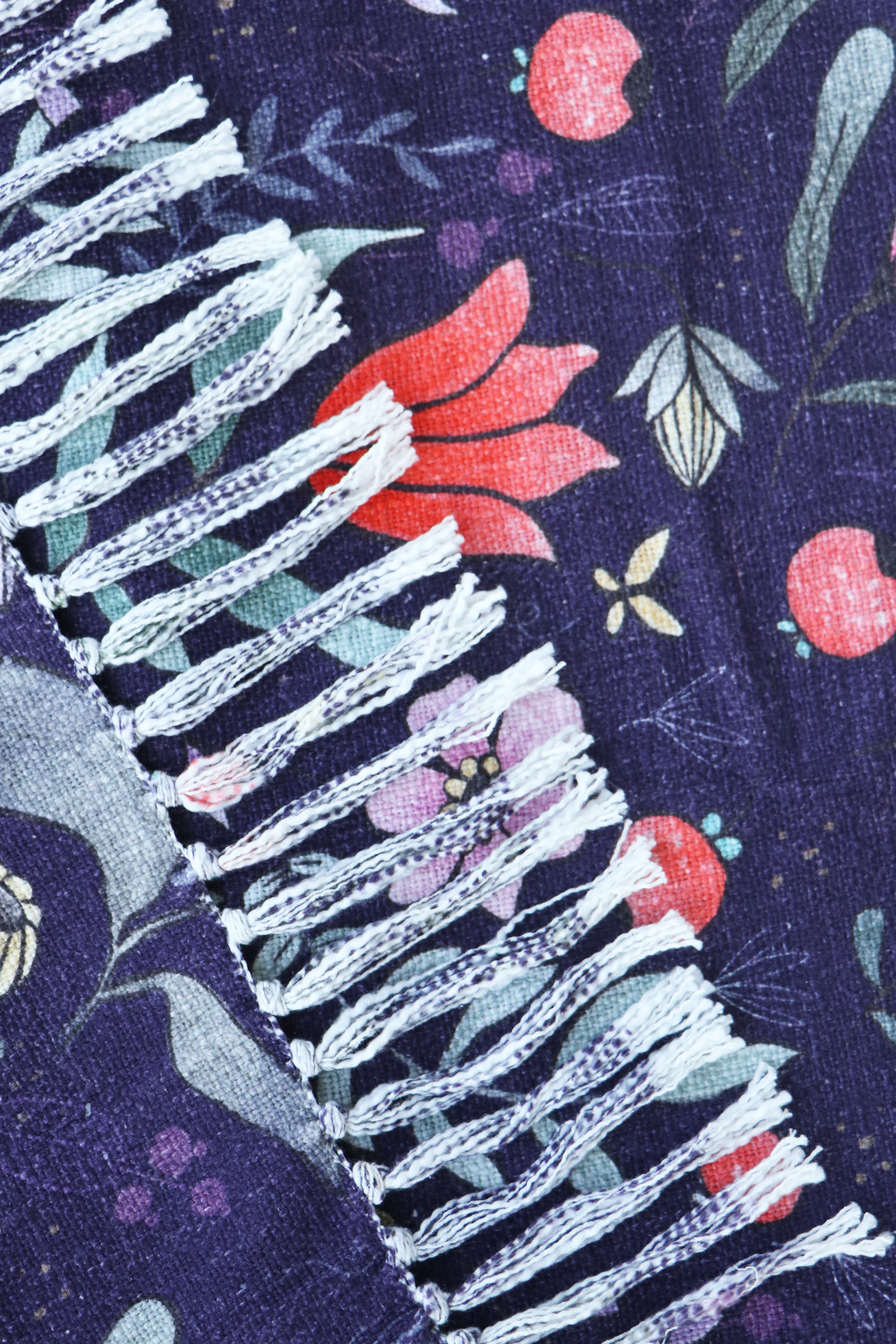Purple Floral Throw