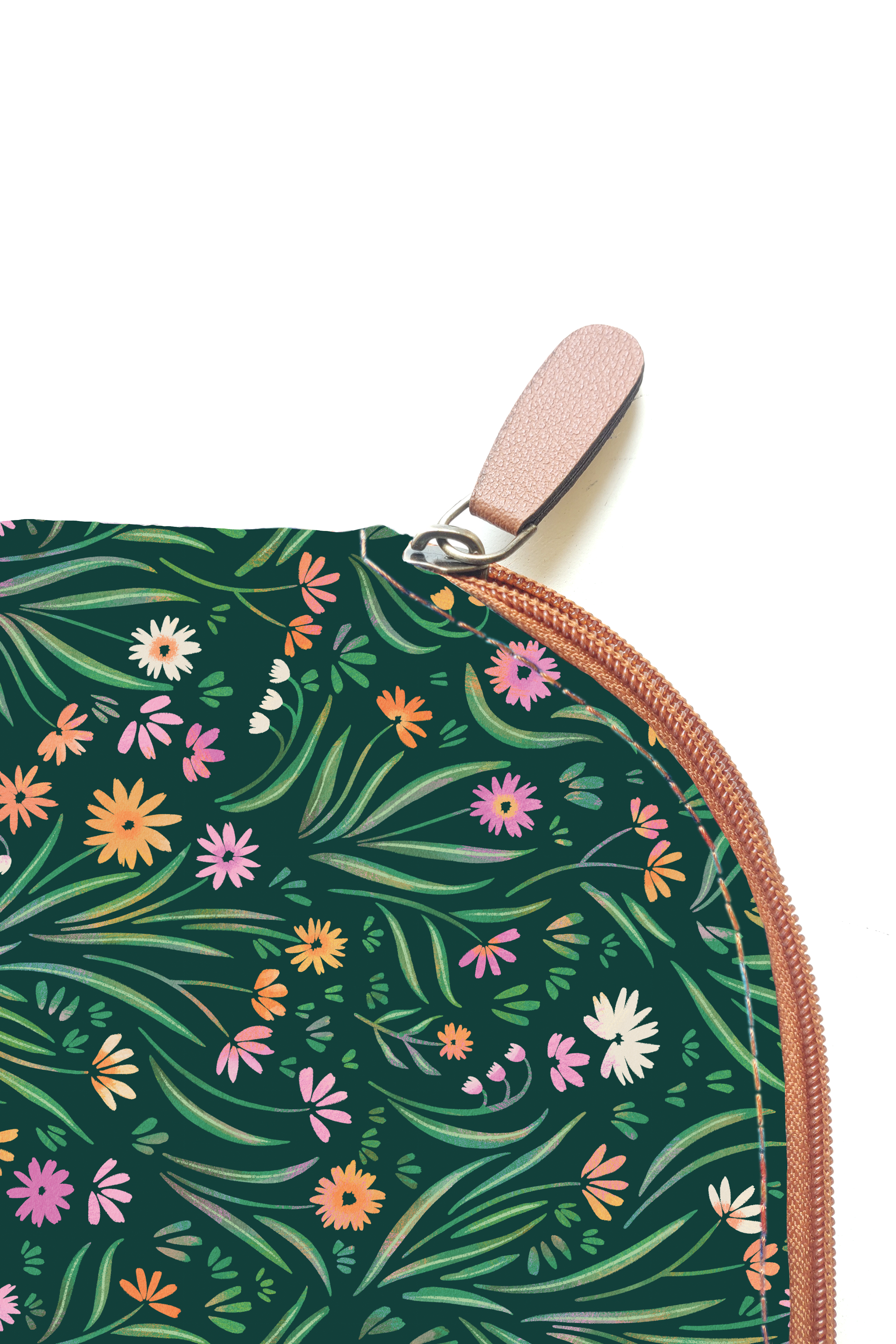 Wild Garden Green Cosmetic Pouch