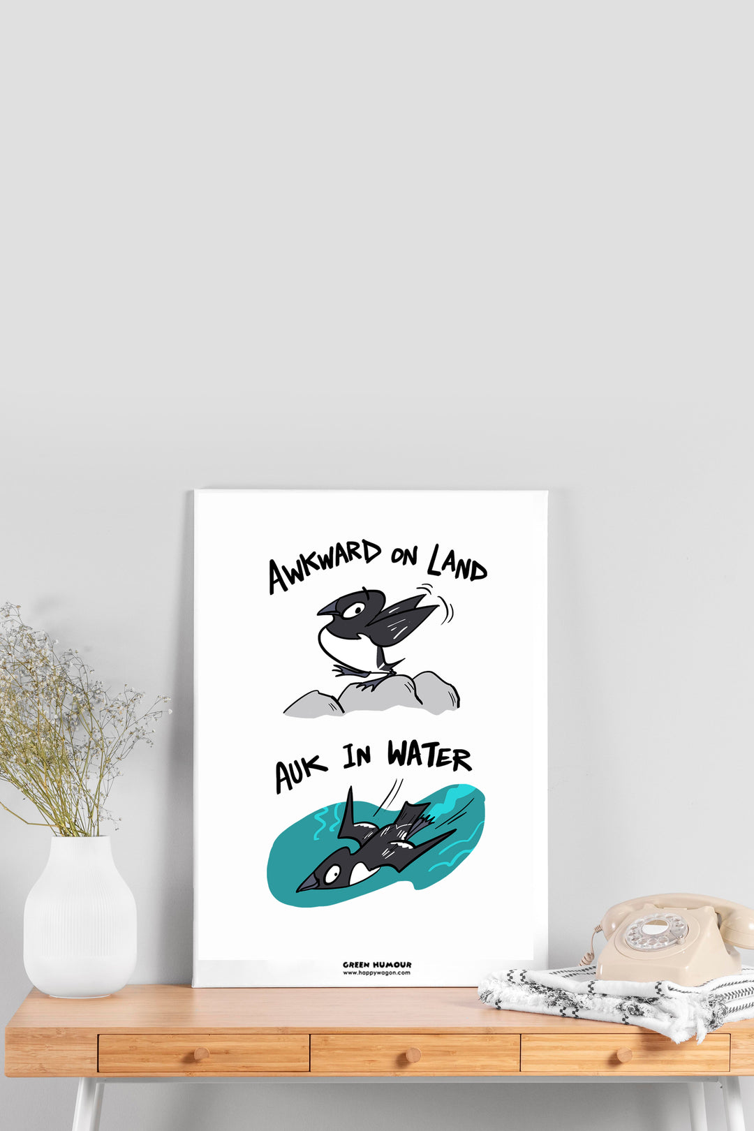 Awkward on Land/in Water Non Tearable Poster