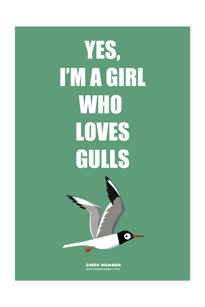 Girl Who Loves Gulls Non- Tearable Poster