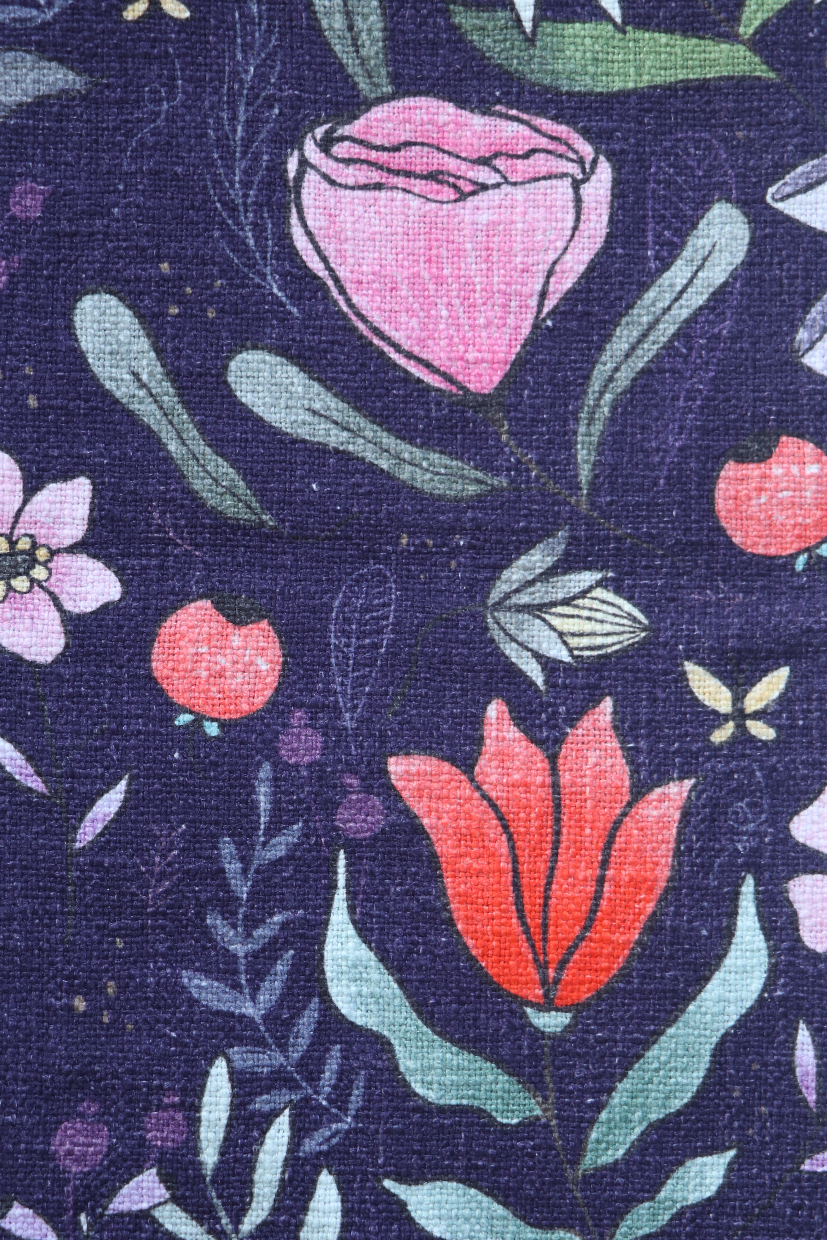 Purple Floral Throw