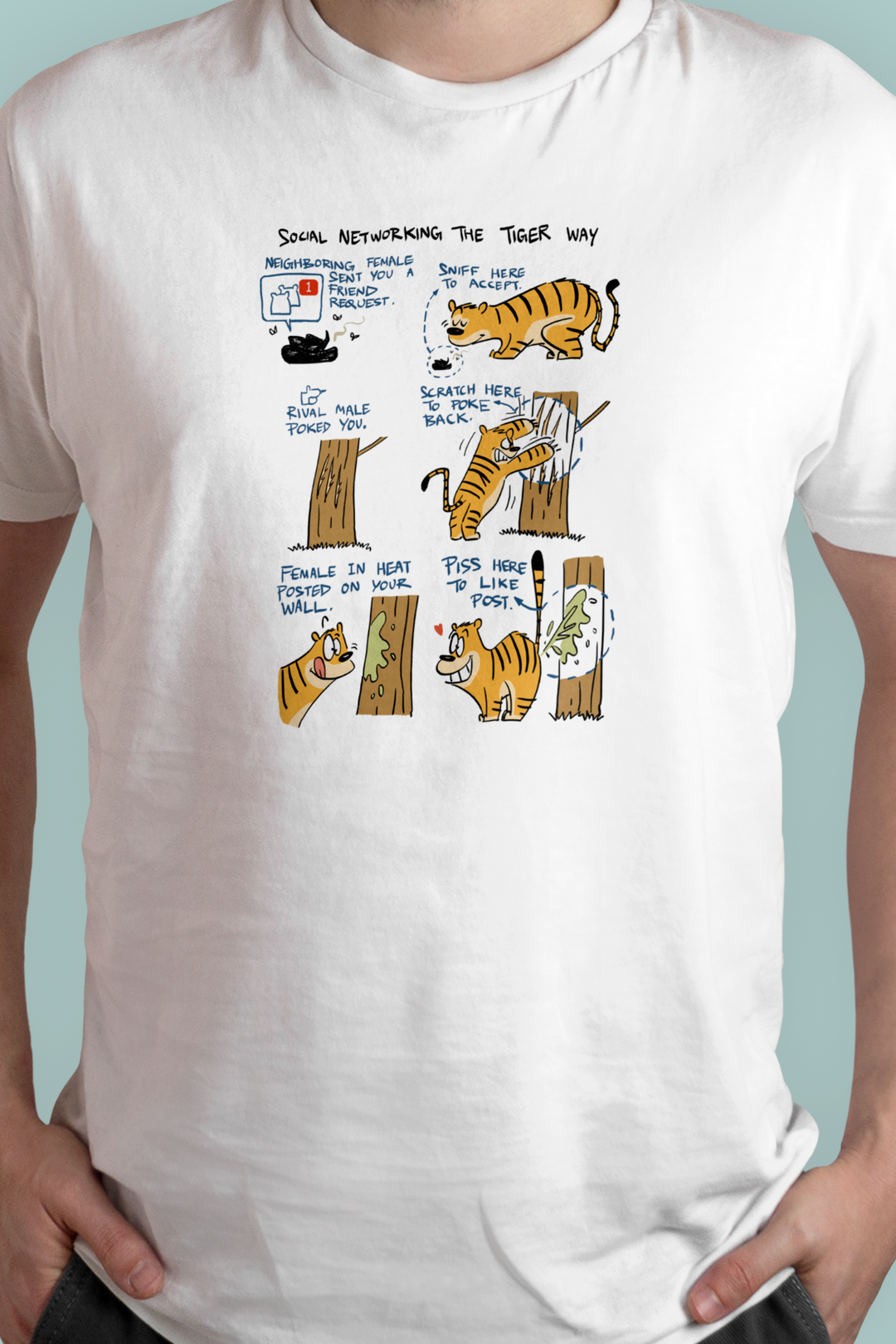 Social Networking The Tiger Way T-Shirt