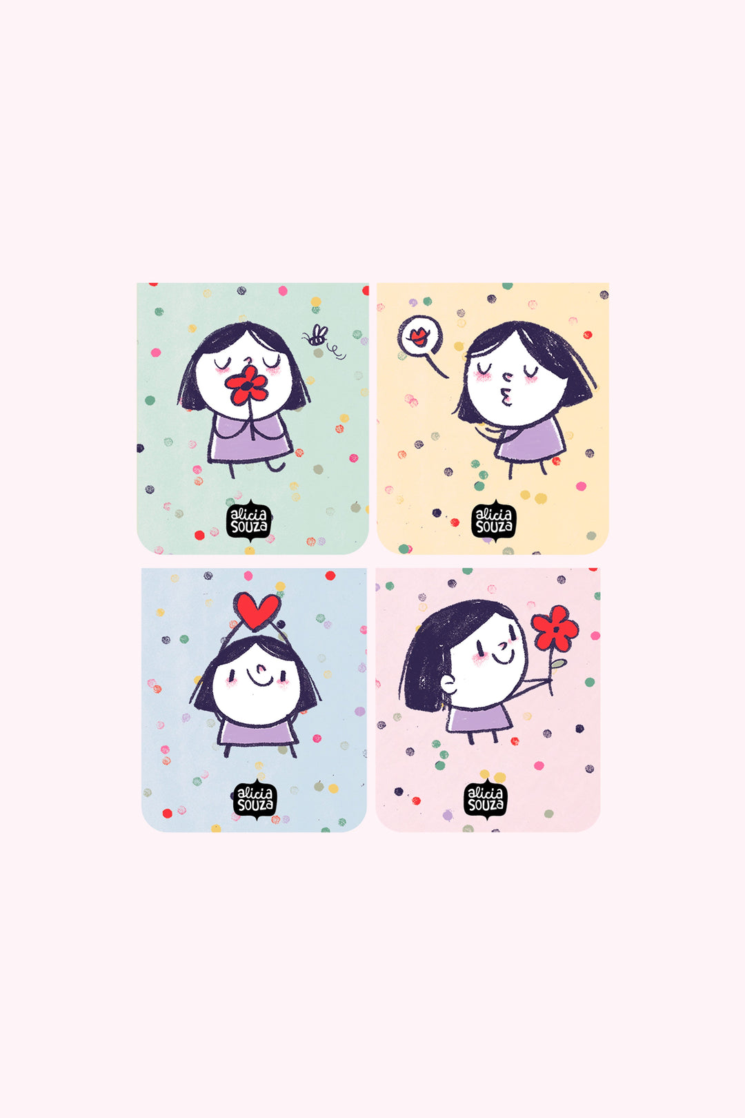 Set of 4 Magnetic Bookmark