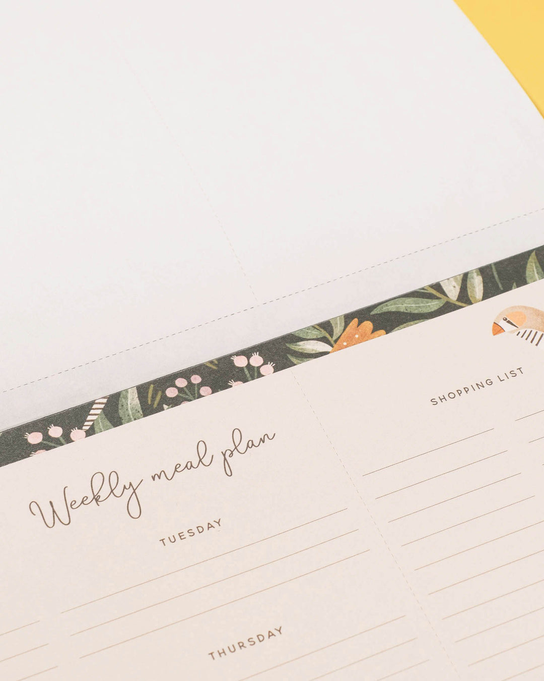 Zebra Finch Weekly Meal Planner