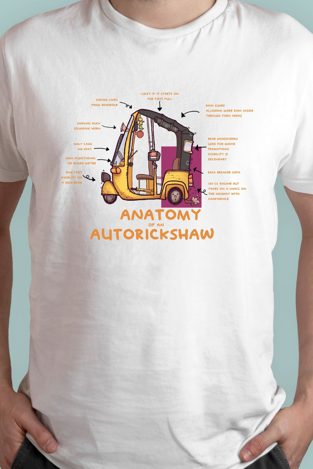 Anatomy of an Autorickshaw T-shirt