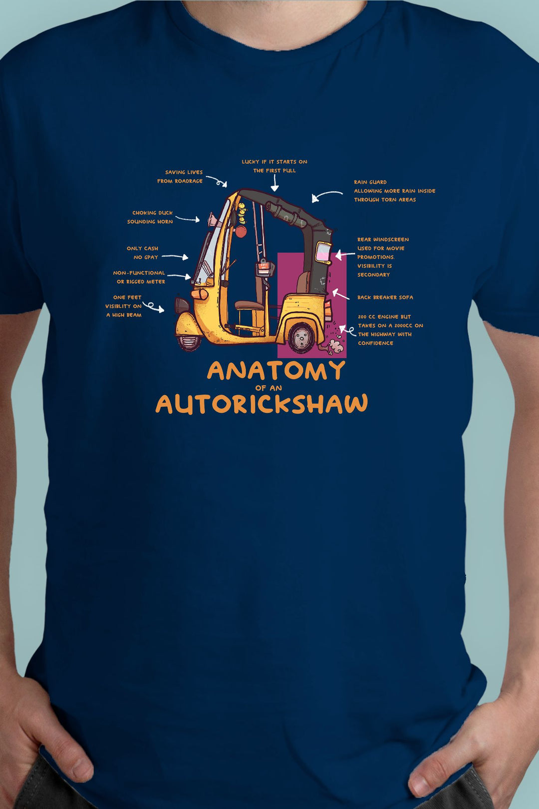 Anatomy of an Autorickshaw T-shirt