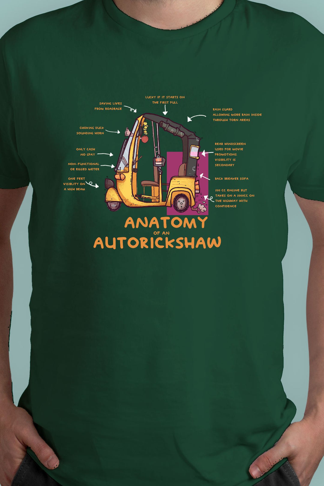 Anatomy of an Autorickshaw T-shirt