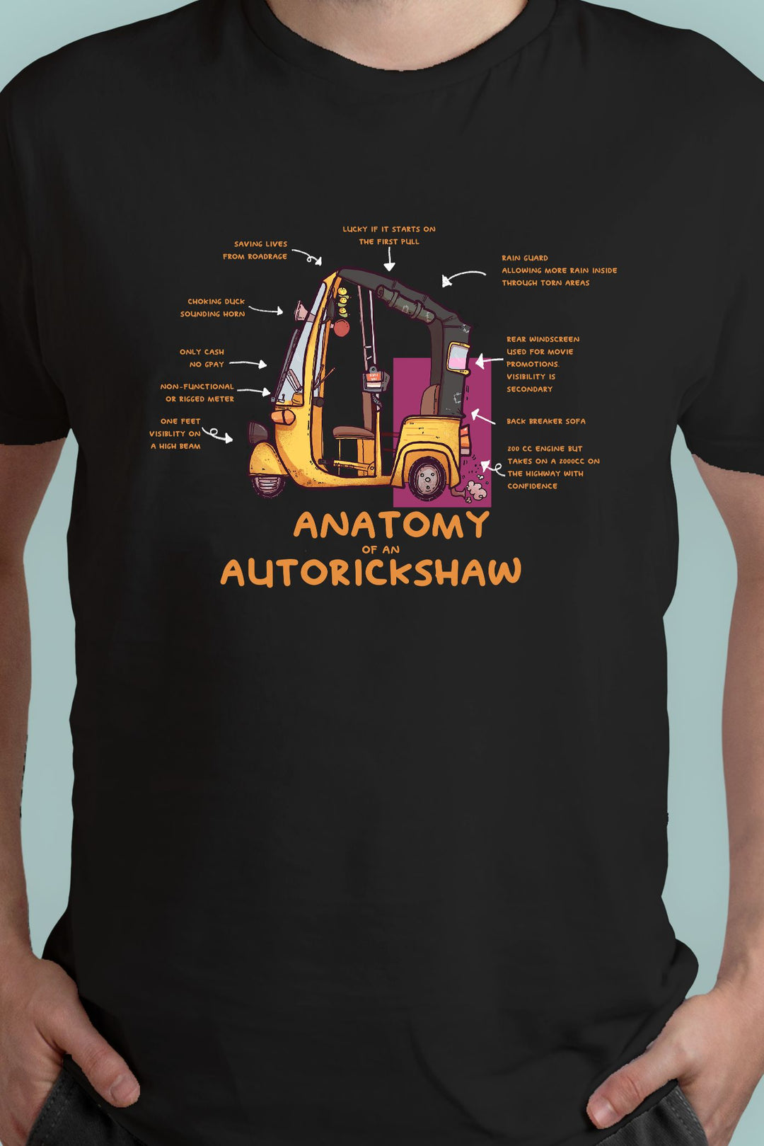 Anatomy of an Autorickshaw T-shirt