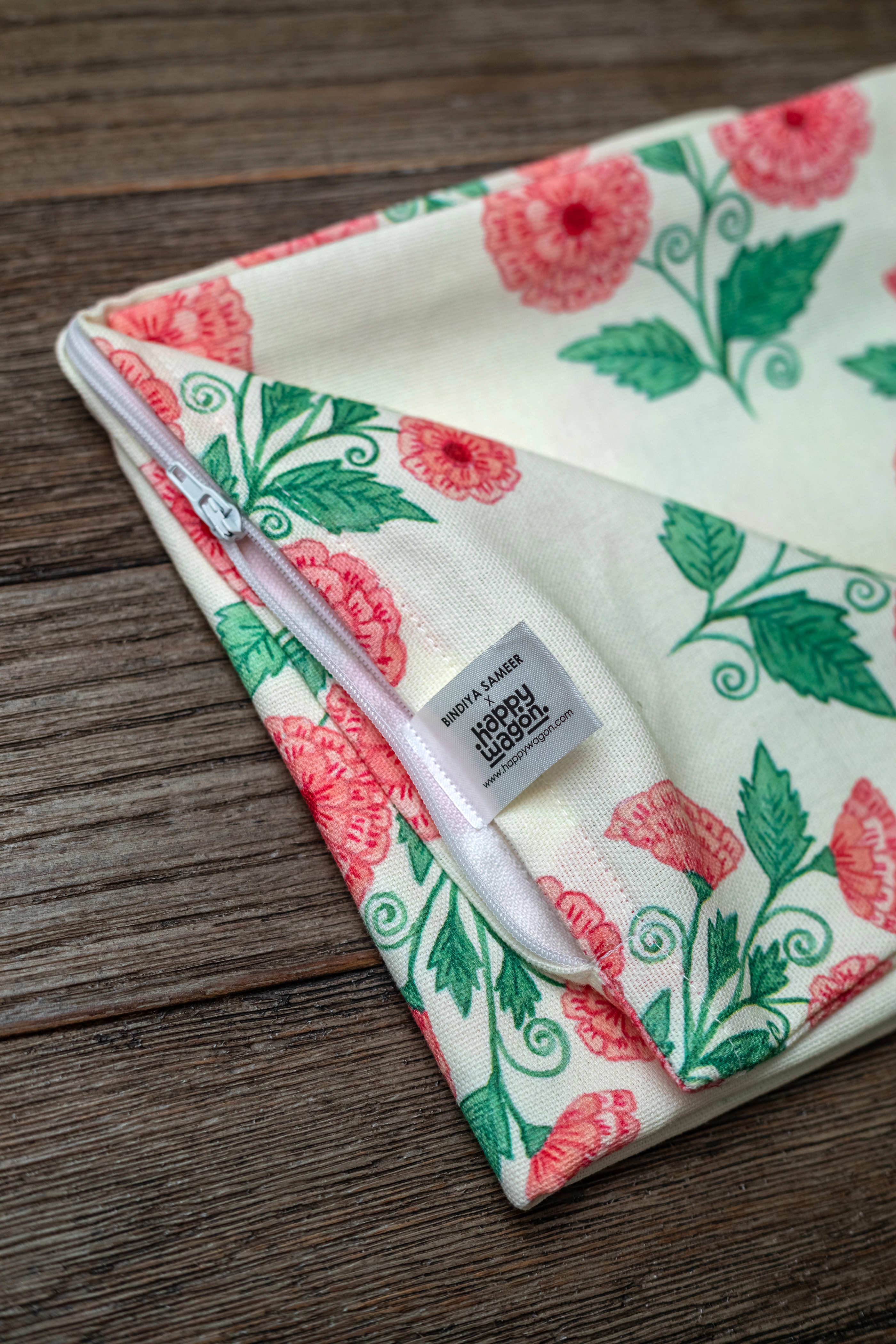 Floral Motif Cushion Cover