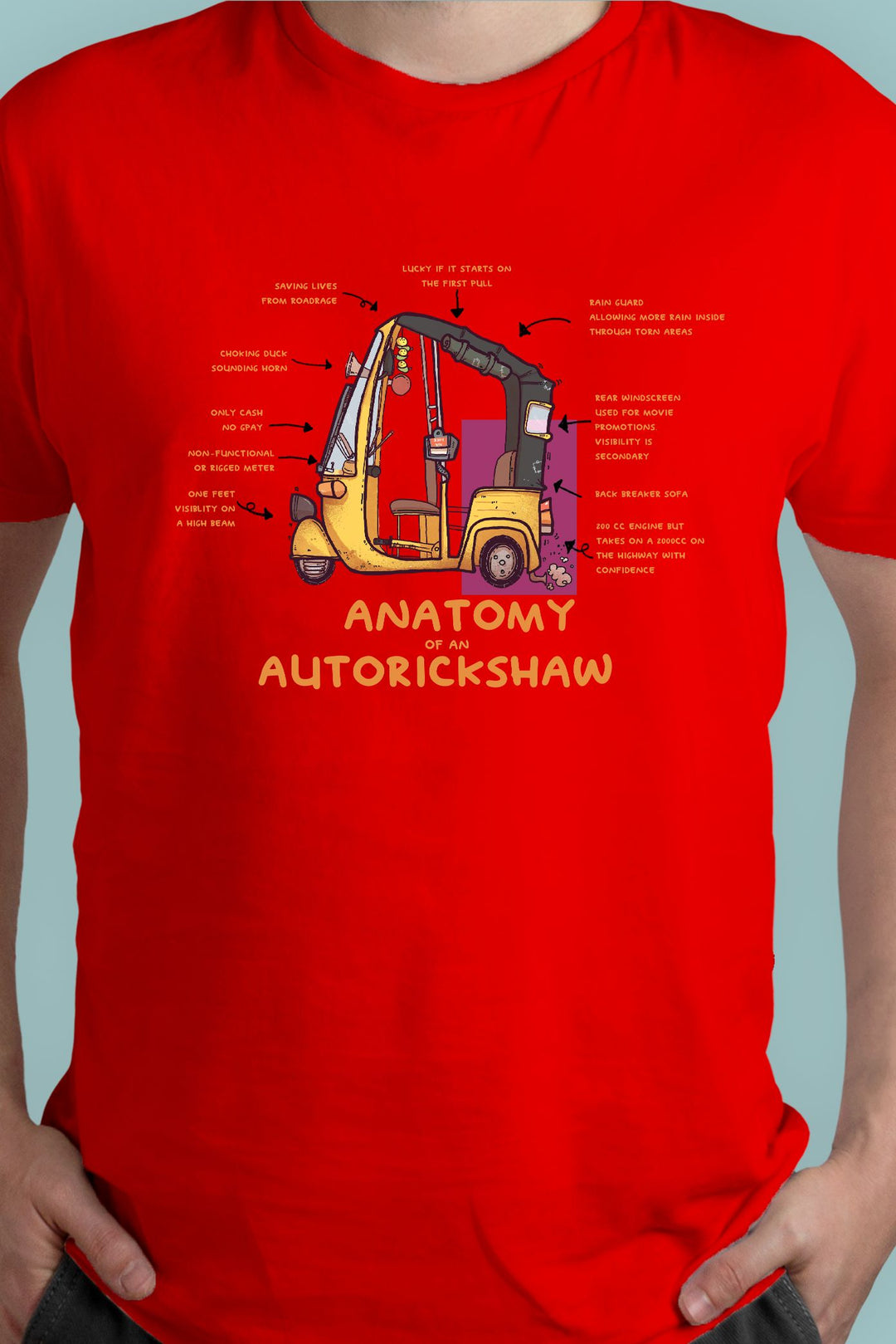 Anatomy of an Autorickshaw T-shirt