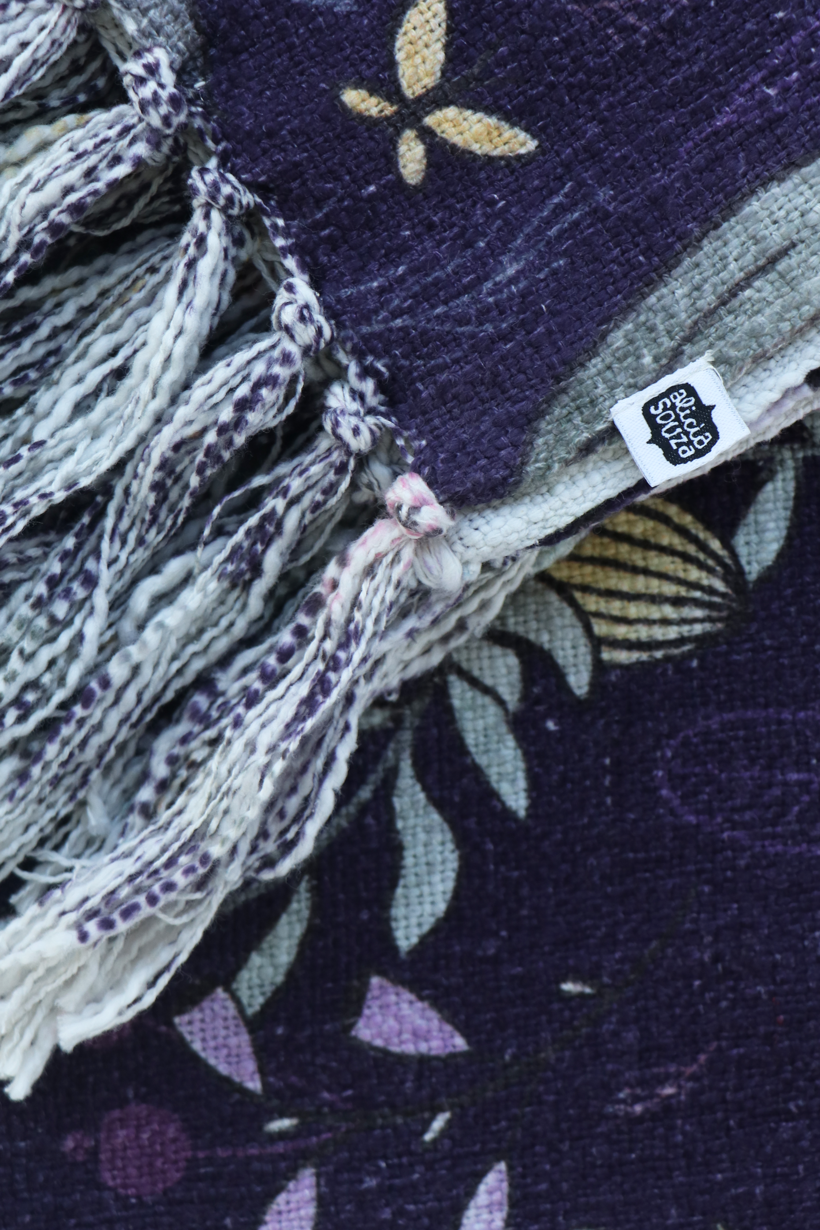 Purple Floral Throw